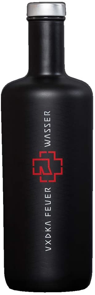 Schwarze Flasche Rammstein Vodka 0,7L Feuer & Wasser 2020 Edition (40% Vol.)